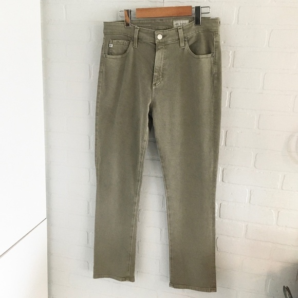 Anthropologie x AG Mari Crop Jeans High Rise Straight Dry Rosemary Sz 30 - Picture 6 of 16
